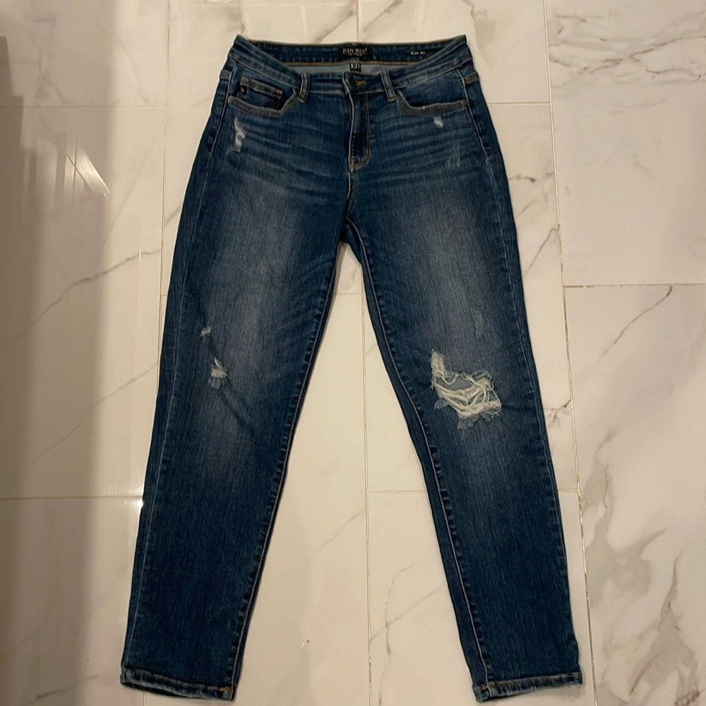 Judy Blue Jeans Women's 27 Slim Fit Distressed Stretch JB82204DK
